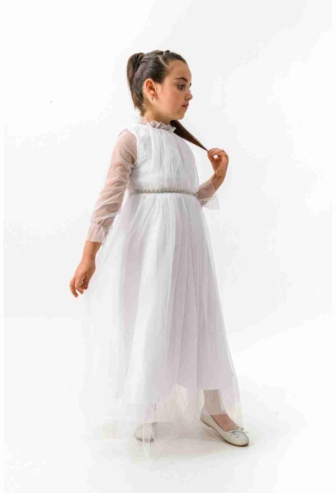 Girl's Dress - Toptan Kız Çocuk Tüllü Abiye 6-12Y 1022-23004 - Brand: Wecan - Kids & Bby Clothes From TheBS Kids Turkey