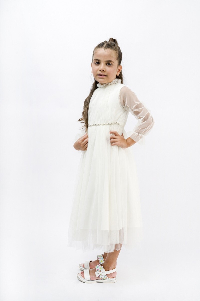 Girl's Dress - Toptan Kız Çocuk Tüllü Abiye 6-12Y 1022-23004 - Brand: Wecan - Kids & Bby Clothes From TheBS Kids Turkey