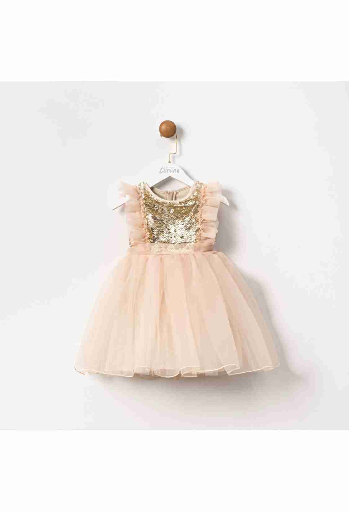 Girl's Dress - Toptan Kız Çocuk Tüllü Elbise 2-5Y 1014-CMN3604 - Brand: Cumino - Kids & Bby Clothes From TheBS Kids Turkey