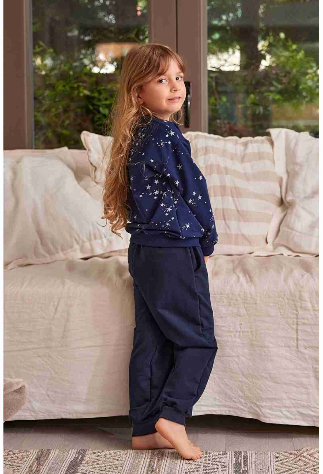 Girl's Pajamas - Toptan Kız Çocuk Yıldız Desenli Pijama Takımı 3-12Y 1070-ZK24-118242 - Brand: Zeyland - Kids & Bby Clothes From TheBS Kids Turkey