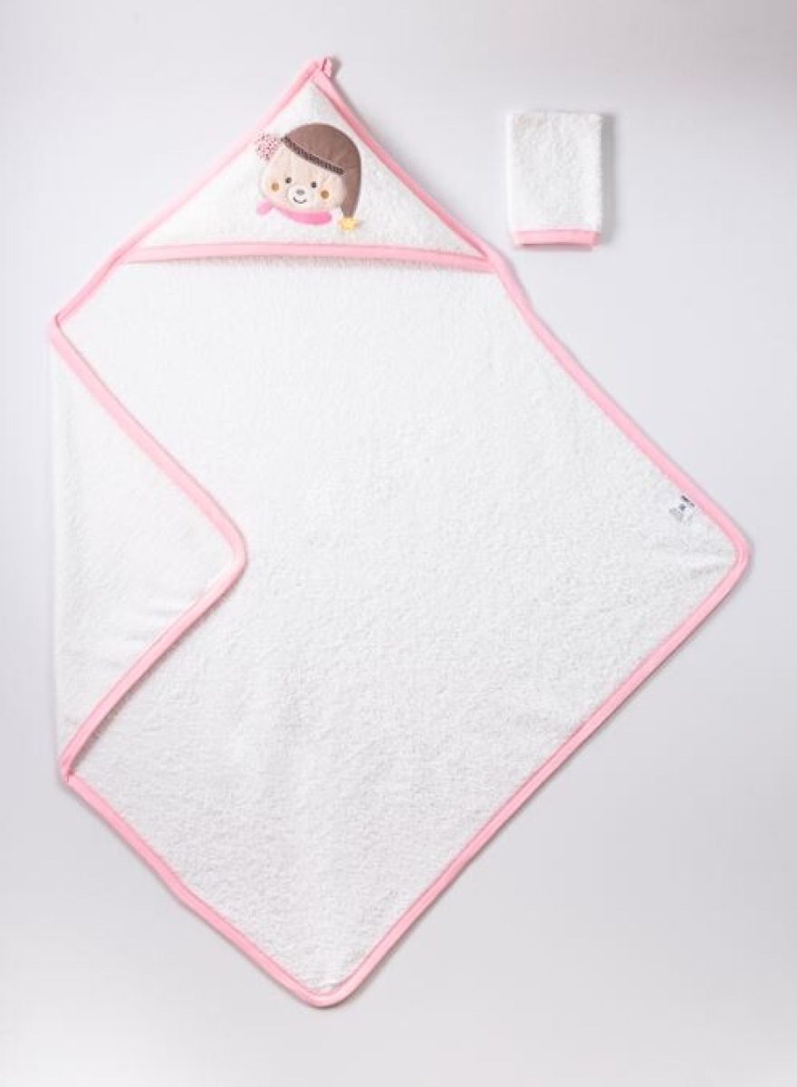 Towel and Bathrobe - Toptan Unisex Bebek 2'li Havlu Seti 100x100 cm 1072-365 - Brand: Ramel Kids - Kids & Bby Clothes From TheBS Kids Turkey