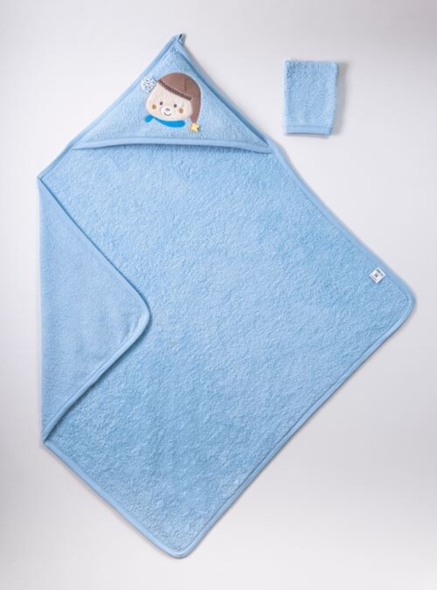 Towel and Bathrobe - Toptan Unisex Bebek 2'li Havlu Seti 100x100 cm 1072-365 - Brand: Ramel Kids - Kids & Bby Clothes From TheBS Kids Turkey