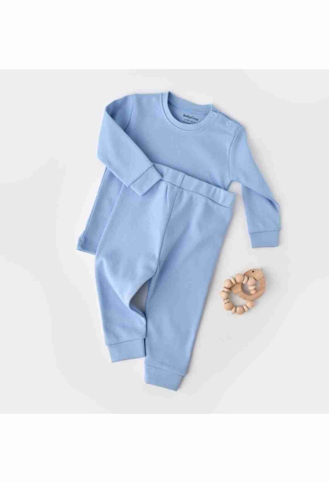 Baby Sets - Toptan Unisex Bebek 2'li Sweatshirt ve Pantolon Takımı %100 Organik Pamuk 3-24M Baby Cosy 2022-CSY30 - Brand: BabyCosy - Kids & Bby Clothes From TheBS Kids Turkey