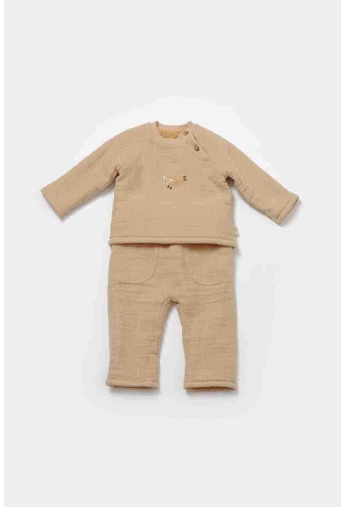 Baby Sets - Toptan Unisex Bebek 2'li Sweatshirt ve Pantolon Takımı %100 Pamuk Baby Cosy 2022-CSYM7023 - Brand: BabyCosy - Kids & Bby Clothes From TheBS Kids Turkey