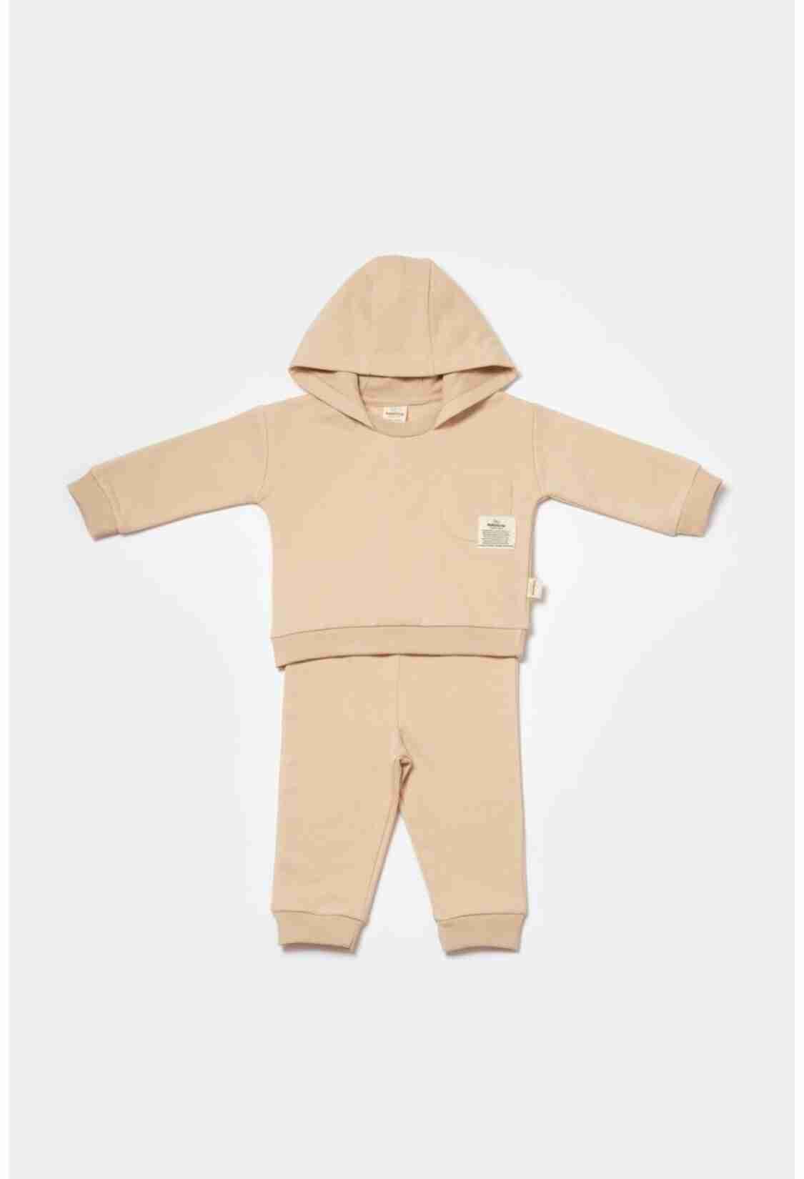 Baby Sets - Toptan Unisex Bebek 2'li Sweatshirt ve Pantolon Takımı 3-24M %100 Organik Pamuk Cosy 2022-CSY8003 - Brand: BabyCosy - Kids & Bby Clothes From TheBS Kids Turkey