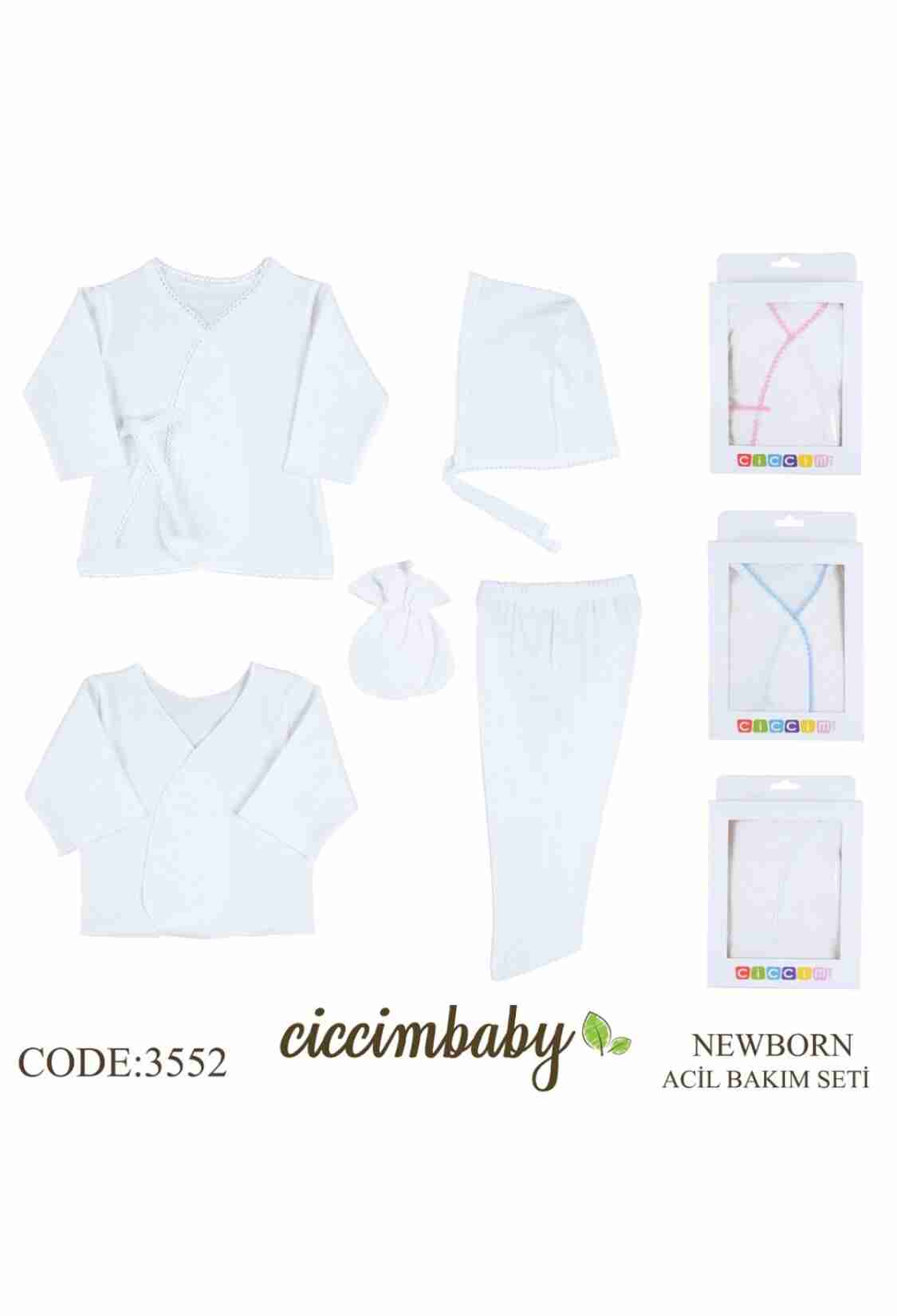 Baby Sets - Toptan Unisex Bebek 5'li Yenidoğan Takım 0M 1043-3552 - Brand: Ciccimbaby - Kids & Bby Clothes From TheBS Kids Turkey