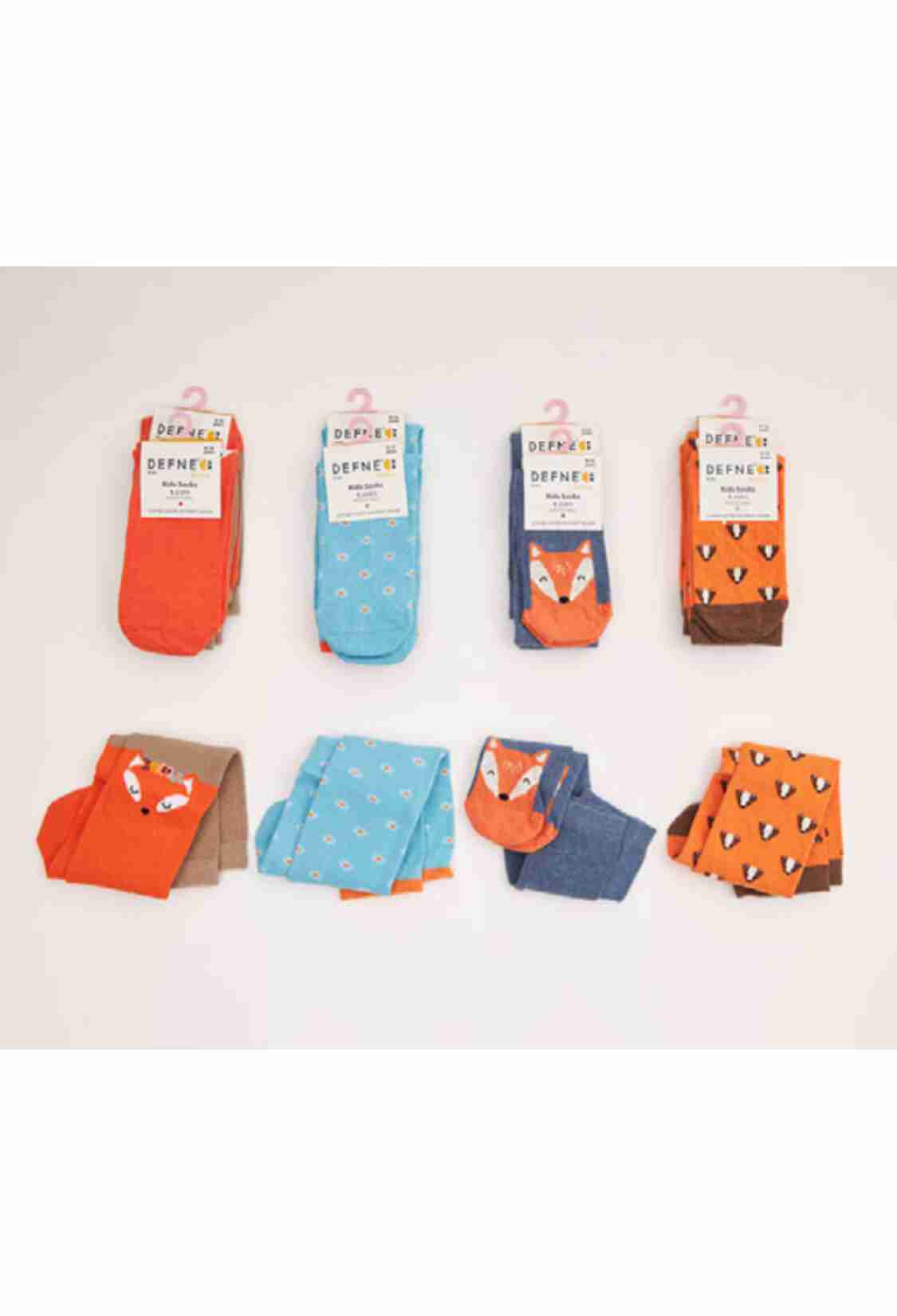 Boys' Underwear & Socks - Toptan Unisex Çocuk 12 Çift Çorap 1064-DFN1Ç-K004-22(7-8) - Brand: Defne - Kids & Bby Clothes From TheBS Kids Turkey