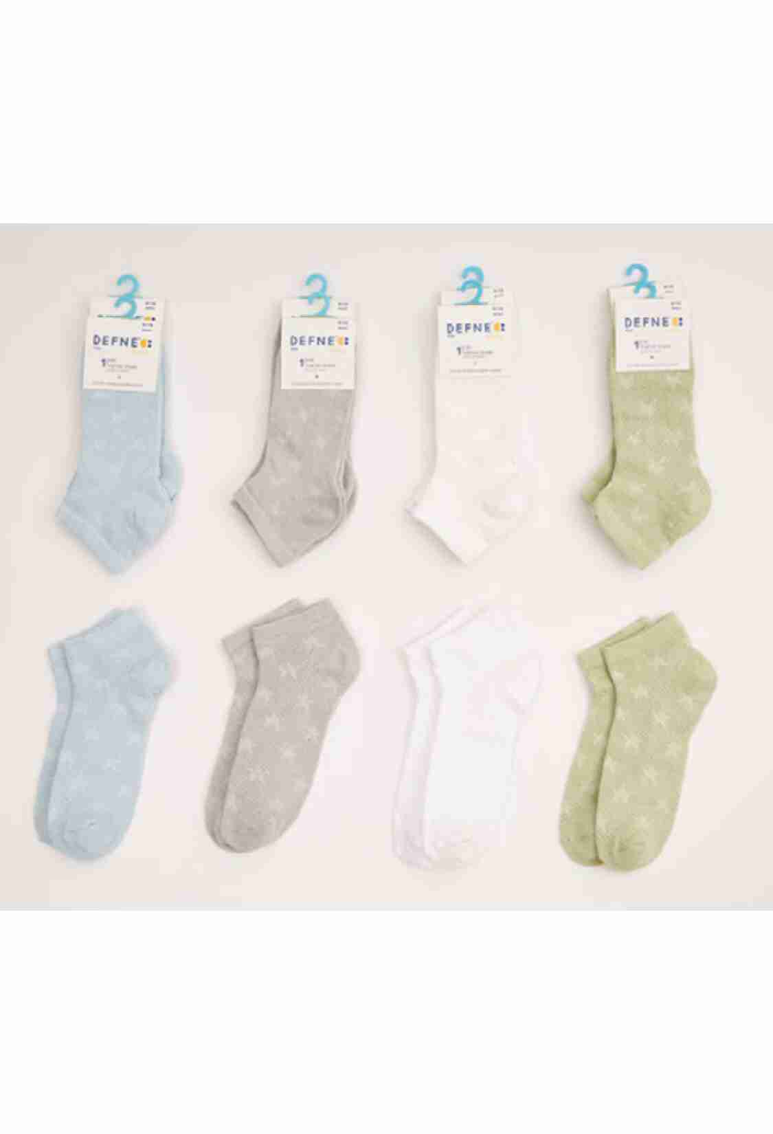 Girls' Socks & Underwear - Toptan Unisex Çocuk 12 Çift Patik Çorap 1064-DFNÇ-1PE003-23(5-6) - Brand: Defne - Kids & Bby Clothes From TheBS Kids Turkey