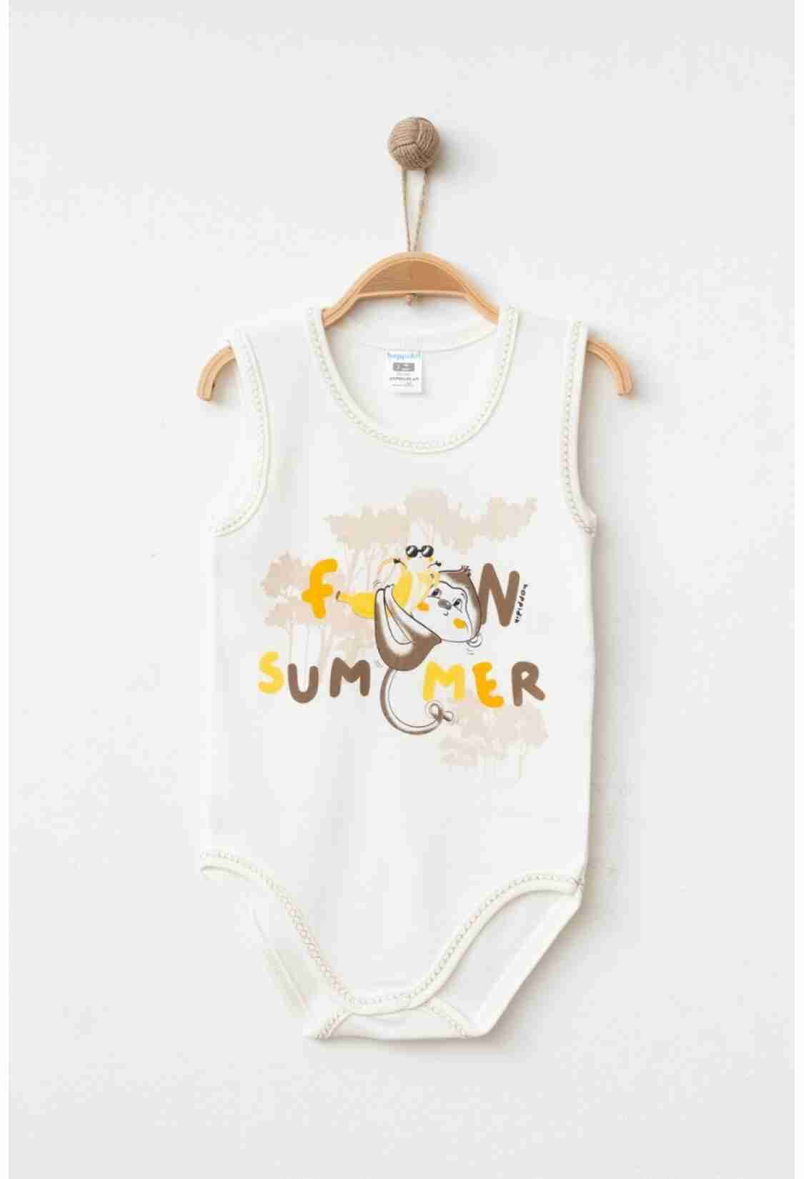 Newborn - Toptan Unisex Çocuk Baskılı Badi 2-4Y 2017-7166 - Brand: Hoppidik - Kids & Bby Clothes From TheBS Kids Turkey