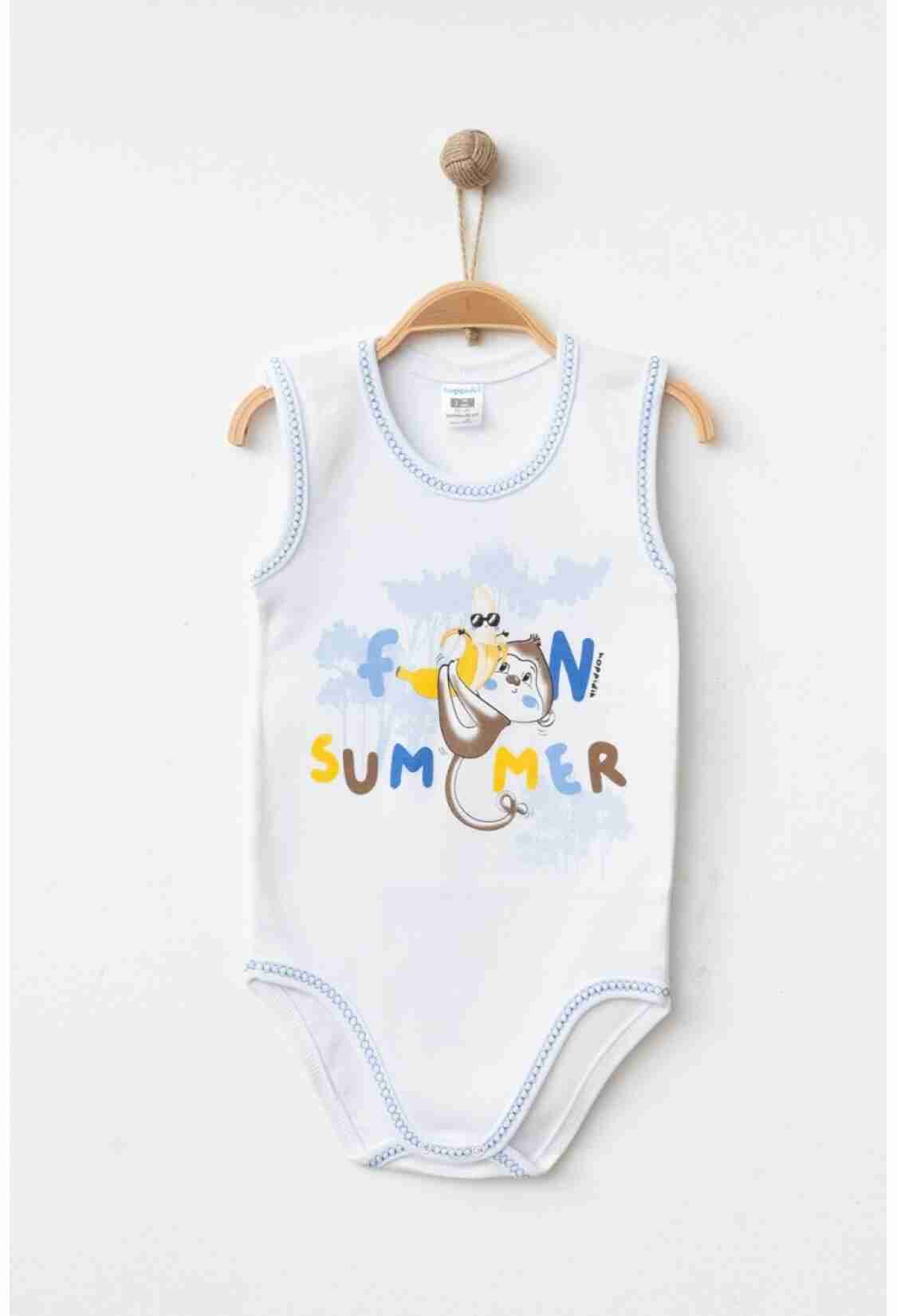 Newborn - Toptan Unisex Çocuk Baskılı Badi 2-4Y 2017-7166 - Brand: Hoppidik - Kids & Bby Clothes From TheBS Kids Turkey