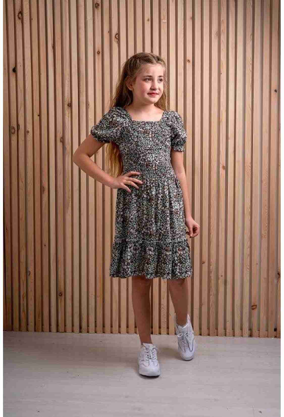 Girl's Dress - Vıscon Gipe Lastikli Elbise 1016-221026 - Brand: Büşra Bebe - Kids & Bby Clothes From TheBS Kids Turkey