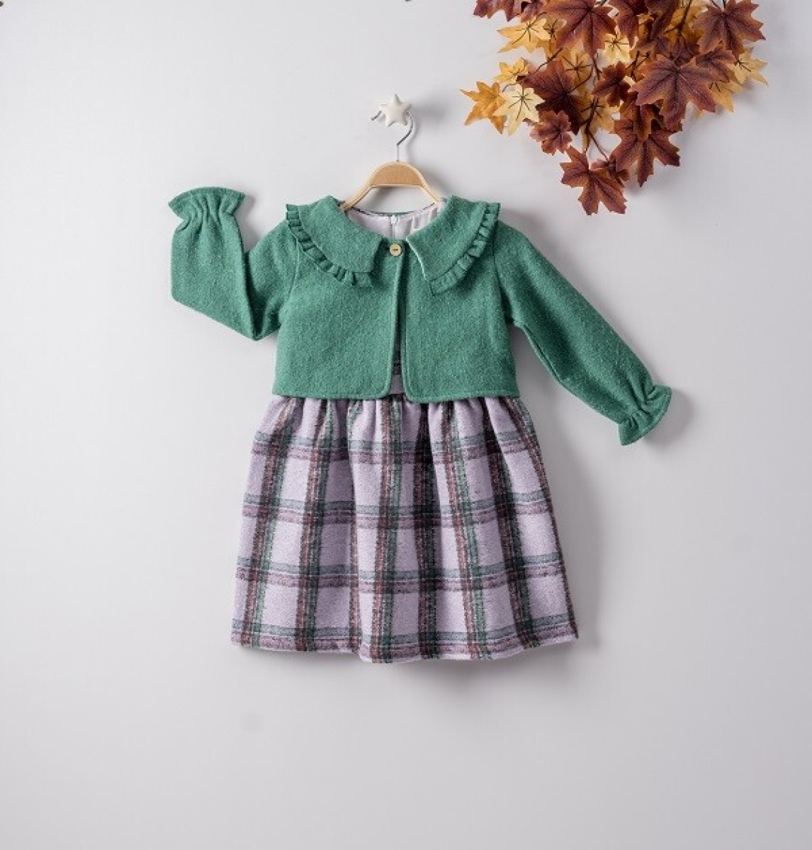 Girl’s Dress – Yakası Fırfırlı Ceketli Elbise 1016-22218 – Brand: Büşra Bebe – Kids & Bby Clothes From TheBS Kids Turkey