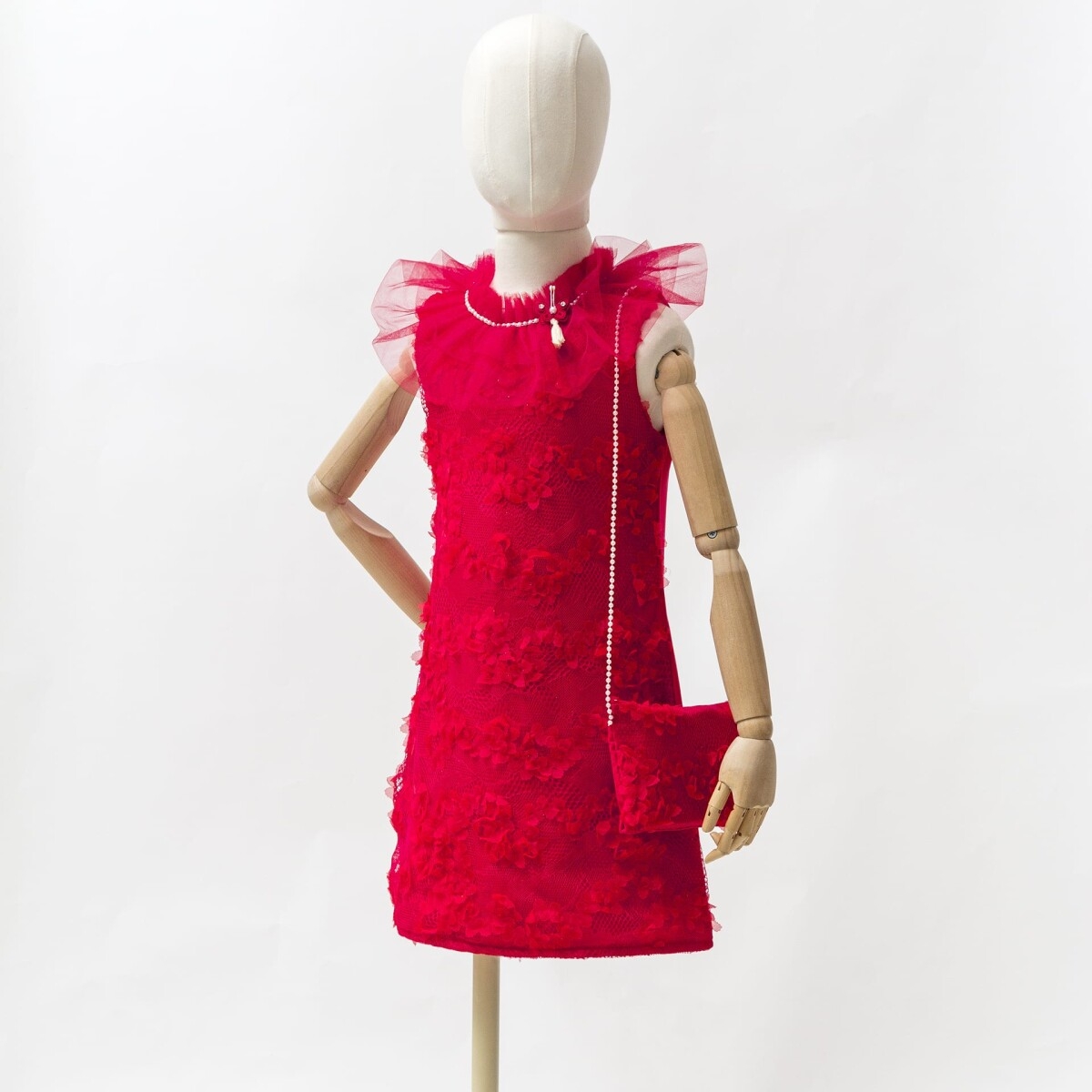 Girl's Dress - Yonca Tül Düz Dar 2-5 Yaş Elbise 1022-22288 - Brand: Wecan - Kids & Bby Clothes From TheBS Kids Turkey